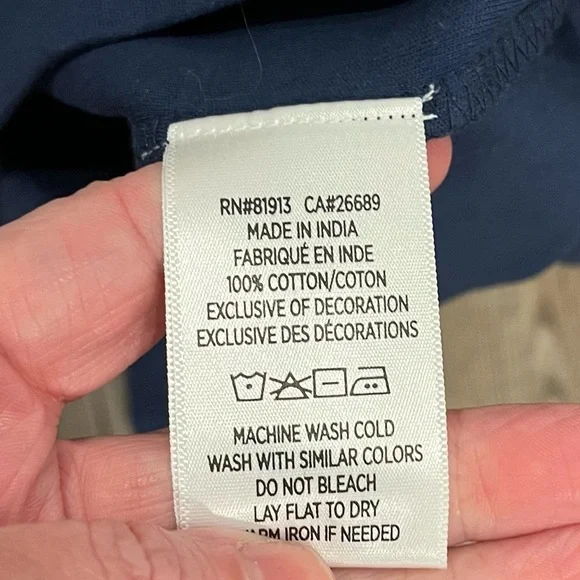 Robert Graham 1/4 Zip Pullover Navy Blue – Size L – 100% Cotton - Picture 6 of 6